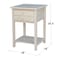 International Concepts Rectangle Lamp Table with 2 Drawers, 18 W, 18 L, 25.6 in H, Wood, Unfinished OT-92 - alternate 2